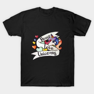 Peace love Unicorns T-Shirt